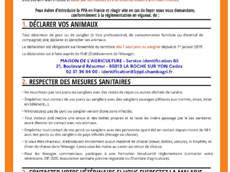 Affiche mesures de vigilance